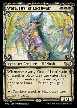 MTG Ayara, First of Locthwain, NM-Mint, English March of the Machine: Multiverse - Image 1