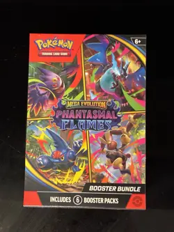 Pokemon TCG Mega Evolution Phantasmal Flames Booster Bundles New Sealed 6 Packs - Image 1