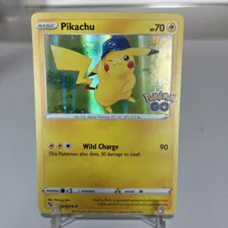 Pokemon TCG Pikachu Pokemon GO 028/078 Holo Rare Card Sealed - Image 1