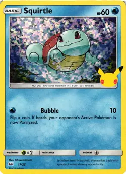 Pokemon TCG Squirtle 17/25 McDonalds 25th Anniversary promo Holo NM - Image 1