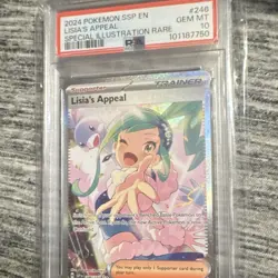 Pokemon TCG Lisia's Appeal 246/191 Surging Sparks Special Illustration Holo PSA… - Image 1