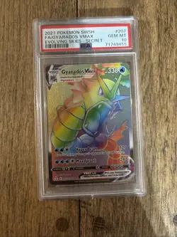 PSA 10, Gyarados VMAX 207/203 Pokemon Evolving Skies Sword & Shield Secret Rare - Image 1