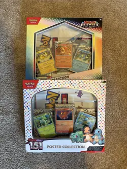 Pokemon TCG Poster Collection SEALED PAIR 151 MEW & Prismatic Evolutions - Image 1