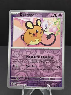 Dedenne 036/091 Common Reverse Holo SV: Paldean Fates NM Pokemon - Image 1