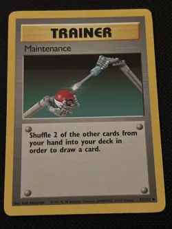 Pokemon Trainer – Maintenance – 83/102 – Base Set -Uncommon - LP - Image 1