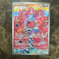 Pokemon TCG Flamigo 227/193 Holo Illustration Rare Paldea Evolved Art LP - Image 1