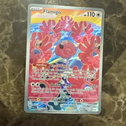 Pokemon TCG Flamigo 227/193 Holo Illustration Rare Paldea Evolved Art LP - Image 2