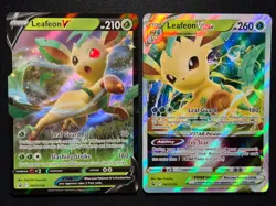 Leafeon V SWSH194 & Leafeon VSTAR SWSH195 Pokemon Black Star Promo TCG NM - Image 1