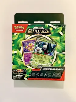 Pokemon Deluxe Battle Deck MEOWSCARADA ex Factory Sealed Box Ready To Play Deck - Image 1