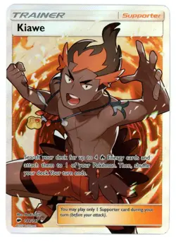 Kiawe 144/147 Burning Shadows Full Art Pokemon Card - Image 1