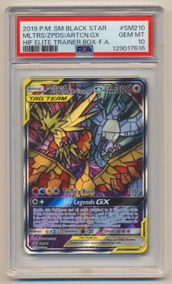 PSA 10 Pokemon Black Star Promo Moltres & Zapdos & Articuno GX #SM210 GEM MINT! - Image 1