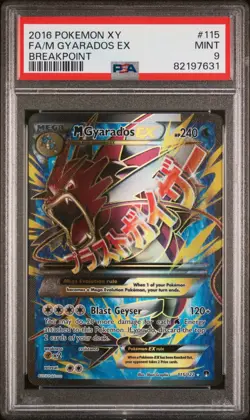Pokemon M Gyarados EX 115/122 - PSA 9 MINT - XY Breakpoint Mega Holo Rare - Image 1