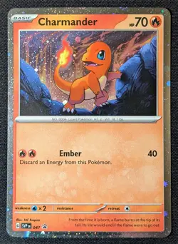 Pokemon 151 Cosmo Holo Promo Bulbasaur Charmander Squirtle SVP 046 047 048 - Image 5