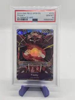 Franky Op09-072 Alt Art Emperors in the New World English One Piece PSA 10 - Image 1