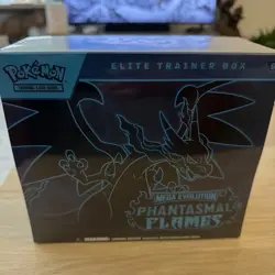 Pokemon TCG: Mega Evolution Phantasmal Flames Elite Trainer Box Sealed - Image 1