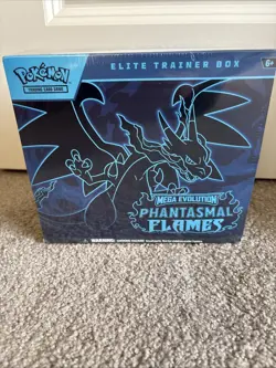 Pokemon TCG: Mega Evolution Phantasmal Flames Elite Trainer Box Factory Sealed - Image 1