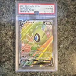 Pokemon Celebi V Full Art Ultra Rare 160/198 Chilling Reign Holo PSA 10 - Image 1