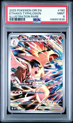 2025 Pokemon Destined Rivals Ethan's Typhlosion #190/182 PSA 9 - English - Image 1