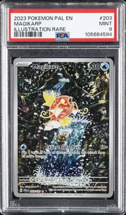 2023 POKEMON PAL EN-PALDEA EVOLVED ILLUSTRATION RARE #203 MAGIKARP PSA 9 - Image 1