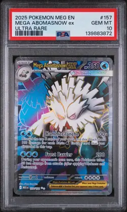 PSA 10 Mega Abomasnow ex #157 Ultra Rare 2025 Pokemon GEM MINT 🔥 - Image 1