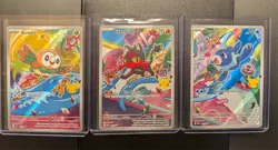Pokemon First Partner Illustration Collection Gen 7 Rowlet, Litten, And Popplio - Image 1