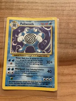 Pokemon TCG Poliwrath Base Set 13/102 Holo Unlimited Holo Rare - Image 1
