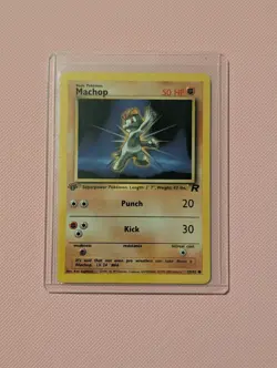 Machop 59/82 Team Rocket Regular 1st Edition Common NM Pokemon TCG Card - Image 1
