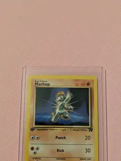 Machop 59/82 Team Rocket Regular 1st Edition Common NM Pokemon TCG Card - Image 2