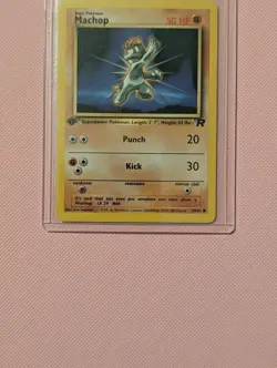 Machop 59/82 Team Rocket Regular 1st Edition Common NM Pokemon TCG Card - Image 3