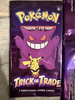62 Unopened NEW Pokemon Cards 2022 Halloween Trick Or Trade 3 Card Packs - Image 2