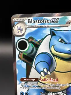 Blastoise EX 184/165 Scarlet & Violet 151 Full Art Holo Pokemon Card #2 - Image 2