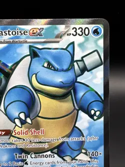 Blastoise EX 184/165 Scarlet & Violet 151 Full Art Holo Pokemon Card #2 - Image 3