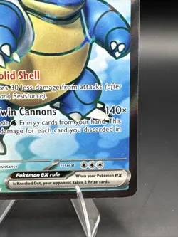 Blastoise EX 184/165 Scarlet & Violet 151 Full Art Holo Pokemon Card #2 - Image 4