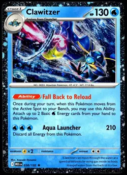 Pokemon TCG Clawitzer 038/132 Mega Evolution Cosmos Holo Promo Card - LP - Image 1
