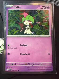 Ralts 058/132 & Kirlia 059/132 Cosmo Holo Promo, Mega Evolution, Pokemon TCG, NM - Image 2