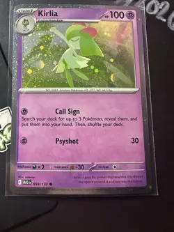 Ralts 058/132 & Kirlia 059/132 Cosmo Holo Promo, Mega Evolution, Pokemon TCG, NM - Image 4