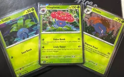 Oddish 001/094, Gloom(DMG) 002/094, Vileplume 003/094 Cosmos Promo, Pokemon TCG - Image 1