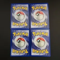 Pikachu, Charmander, Squirtle, Bulbasaur - Base Set 2 - NM Pokemon -Starter Set - Image 2