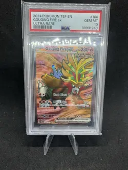 2024 Pokemon Temporal Forces Gouging Fire ex Full Art #188/162 PSA 10 - Image 1