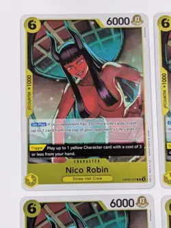 4X Nico Robin OP09-107 R One Piece TCG Foil Emperors in the New World NM - Image 2