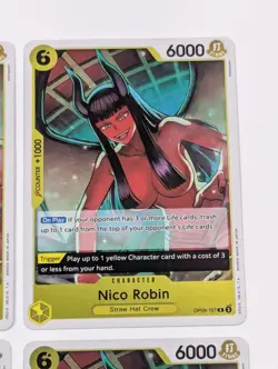 4X Nico Robin OP09-107 R One Piece TCG Foil Emperors in the New World NM - Image 3