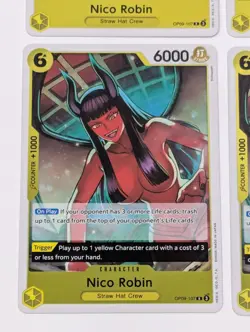 4X Nico Robin OP09-107 R One Piece TCG Foil Emperors in the New World NM - Image 4