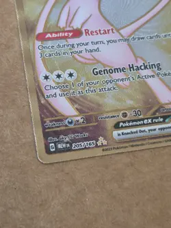 Pokemon Mew EX Gold Metal Card 205/165 Scarlet Violet 151 Secret Rare - Image 2