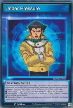 Under Pressure - SGX2-ENS05 - Common - 1st Edition Near Mint Yugioh Card - Image 1