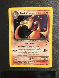 Pokemon TCG Dark Charizard 4/82 Holo Rare Card Team Rocket LP - Image 1