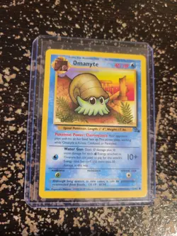 Omanyte 52/62 Common Pokemon Card Fossil Set Unlimited - 1999 WOTC - Image 1