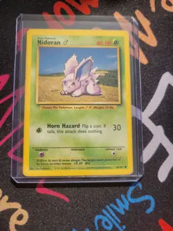 Nidoran 55/102 Base Set Unlimited Pokemon NM-Mint Vintage Card - Image 1