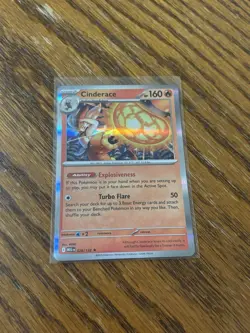Pokemon TCG Cinderace 028/132 Rare Holo NM Mega Evolution Card - Image 1