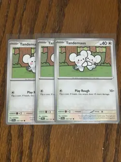 Tandemaus 157/191 Pokemon Set Of 3 Phantasmal Flames Common Card, NM - Image 1
