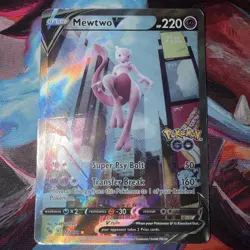 Mewtwo V Alternate Art 072/078 Holo Full Art Pokemon Go Card - Image 1